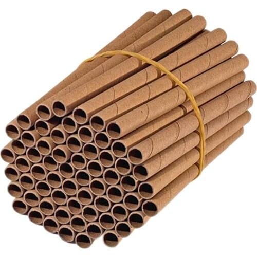 68UC 50Pcs Bee House Tubes Refill Bee Paper Tube Liners for Insect Nest Beehive House Garden Pollinator Bee House Nest Tubes