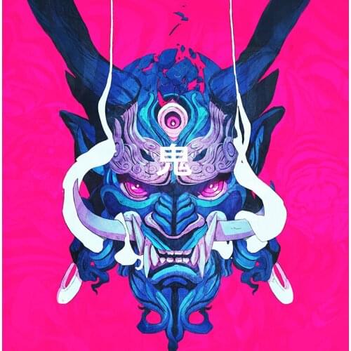 NEW 5D DIY Diamond Painting "East Ghost Samurai Mask" Diamond Embroidery Cross Stitch Needlework Full Drill Home Decoration GT