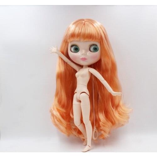 Free Shipping big discount RBL-811J DIY Nude Blyth doll birthday gift for girl 4color big eye doll with beautiful Hair cute toy