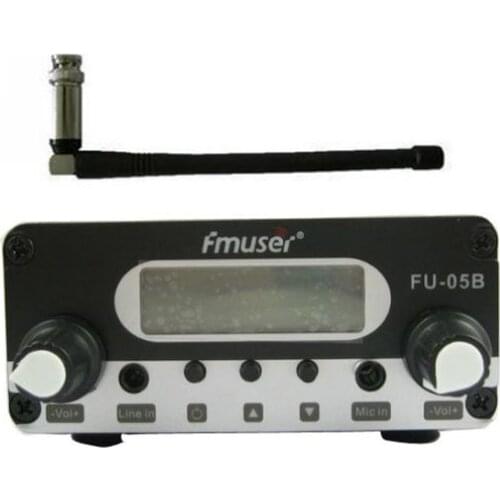 FMUSER FU-05B 0.5watt 500mw Radio Broadcast FM Transmitter + Mini Rubber Antenna For Church, Drive-in Movies