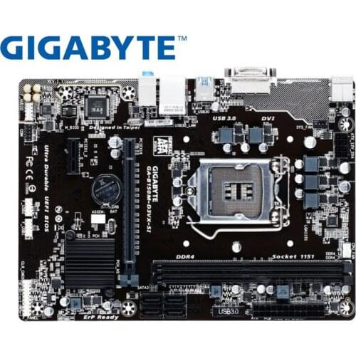 Gigabyte B150M-D3VX-SI DDR4 LGA 1151 B150 used Desktop Motherboard 32GB USB2.0 USB3.0 DVI GA-B150M-D3VX-SI mainboard