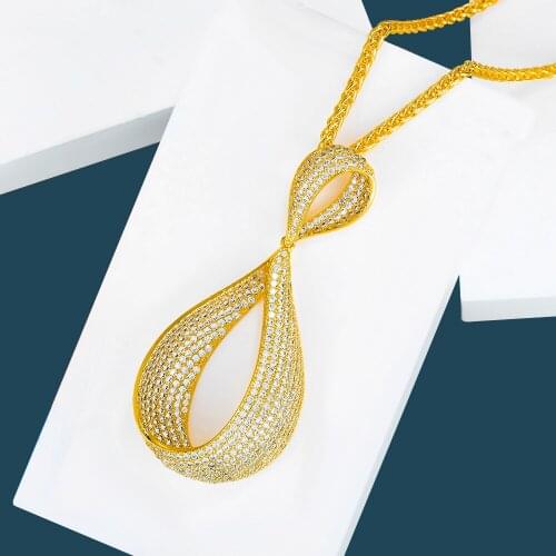 GODKI Luxury MAX SIZE SWEATER Necklace Personalized Flower Stackable Necklaces for women girlfriend Wife gifts