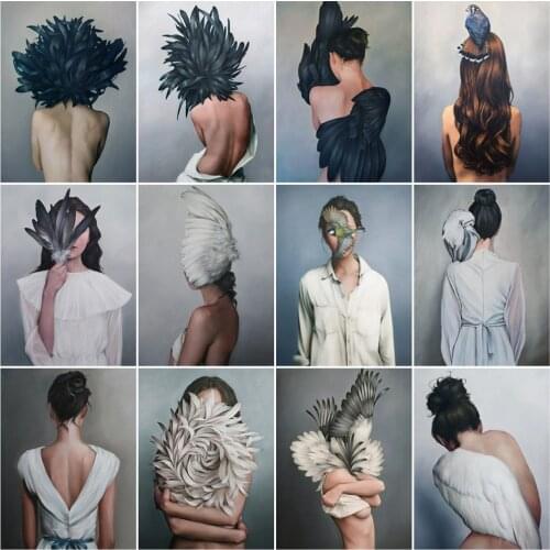 HUACAN Coloring By Numbers Woman Portrait For Home Decor DIY Gift Painting By Number Girl Frame Handpainted Canvas Modern