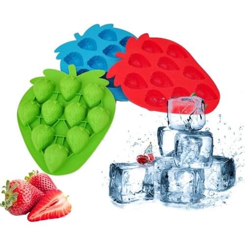Cake Tool Strawberry Ice Tray Chocolate Jelly Cloth Silicone Cake Mold Ice Lattice Household Kitchen Tool