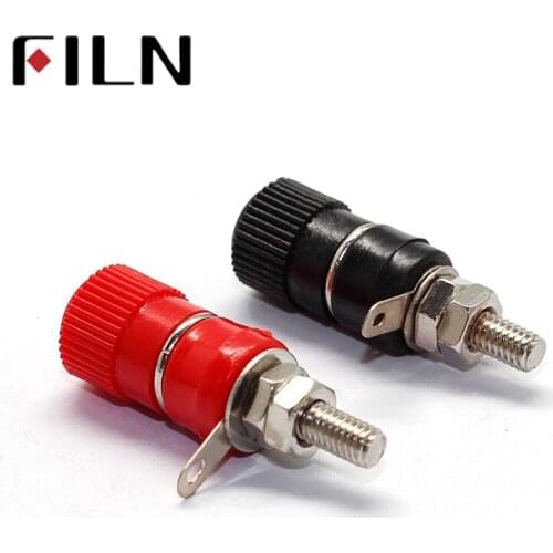 2PCS/LOT 910 Terminal Blocks 4mm Amplifier Terminal Connector Binding Post Banana Plug Jack Mount red and black