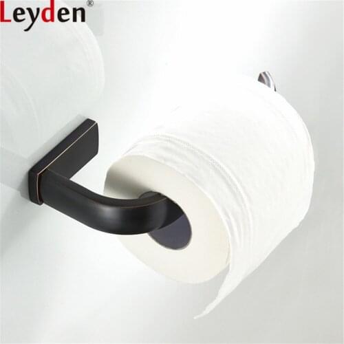 Leyden Black Wall Mounted ORB Brass Toilet Paper Holder Lavatory Tissue Holder Roll Paper Holder Toilet Bathroom Accessories