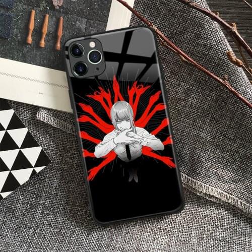 Makima Chainsaw Man Manga Anime Soft Silicone Glass Phone Case for IPhone SE 6s 7 8 Plus X Xr Xs 11 12 Mini Pro Max Samsung