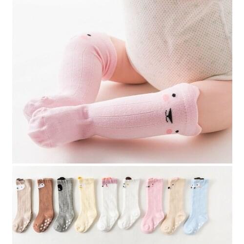 Cartoon Cute Baby Socks Bear Animal Kids Cotton Long Socks Toddler Boys Girls Knee High Socks Leg Warmers 1-3 Years