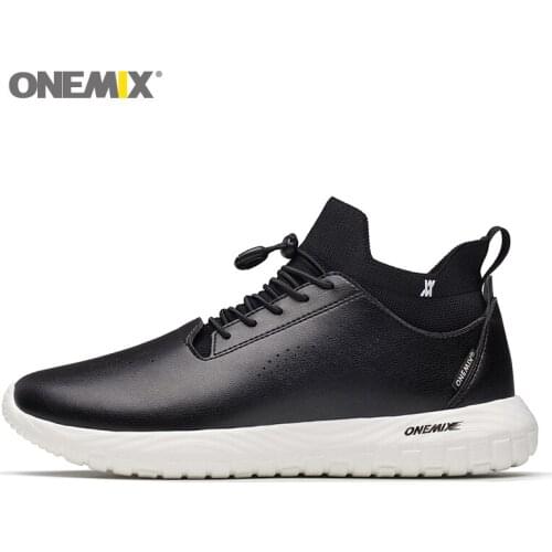 ONEMIX 2018 men stylish shoes 3 in 1 shoes sets soft micro fabric leather light sneakers for outdoor walking jogging