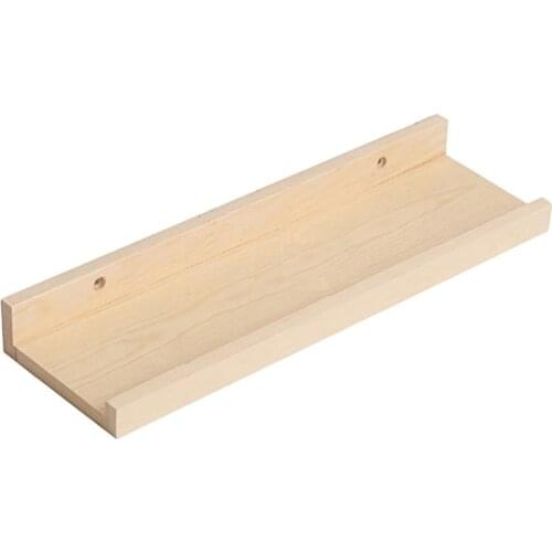 Wall Mounted Shelf Floating Shelves Modern Style Hanging Wood Bookshelf Decorative Storage Rack For Living Room