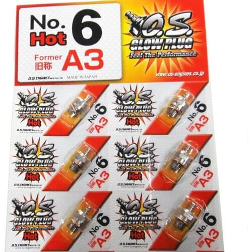 Original OS NO.6 O.S. A3 medium plug N Glow Plugs A3 spark plug For OS Engine
