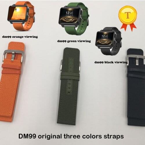 Original watch strap green orange black leather belt watchband for dm99 smart watch wristwatch phone watch hour wrist strap