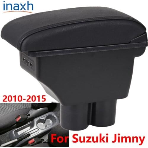 For Suzuki Jimny Armrest Jimny 2010 2011 2012 2013 2014 2015Retrofit parts Car Armrest box Storage box car accessories 3USB