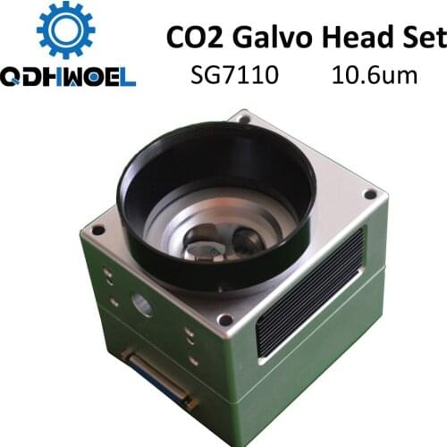 QDHWOEL 10.6um 10600nm CO2 Laser Scanning Galvo Head SG7110 Input Aperture10mm Galvanometer Scanner with Power Supply Set