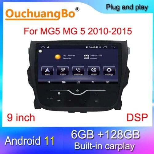 Ouchuangbo android 10 radio multimedia player for MG5 MG 5 2010-2015 recorder stereo with 9 inch DSP 8 core GPS 6GB+128GB
