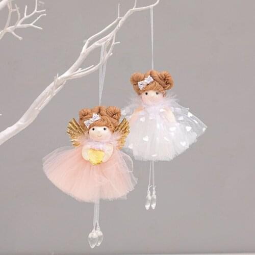 Christmas Decoration Girl Net Yarn Modeling Small Pendant Creative Christmas Tree Decoration Accessories Doll Pendant