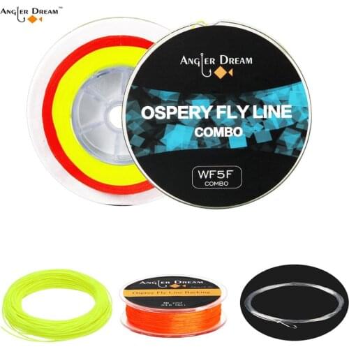 Angler Dream Fly Fishing Line Combo WF3F WF5F WF8F Fly Line Combo Set with Backing and Tapered Leader