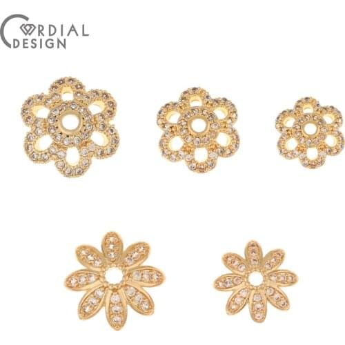 Cordial Design 50Pcs CZ Connectors/Jewelry Findings & Components/Torus Shape/Hand Made/DIY Earrings Making/Jewelry Accessories