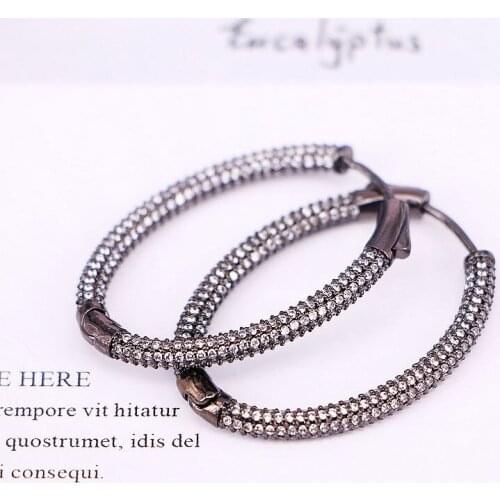 4Pair Fashion Oval CZ hoop earrings for women Cubic Zirconia hoop earrings Party Jewelry