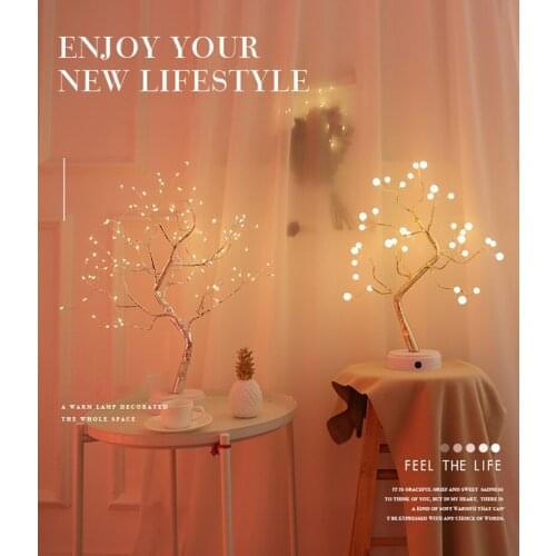 THE FAIRY LIGHT SPIRIT TREE SPARKLY TREES LED Night Light Mini Christmas Tree Copper Wire Garland Lamp Fairy Lights Holiday Lamp