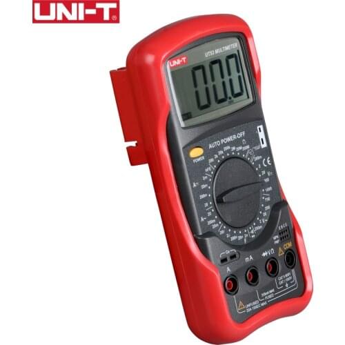 UNI-T UT53 Standard Digital Multimeters Resistance Measurement DC/AC Voltmeter Ammeter Ohmmeter Tester LCD Backlight