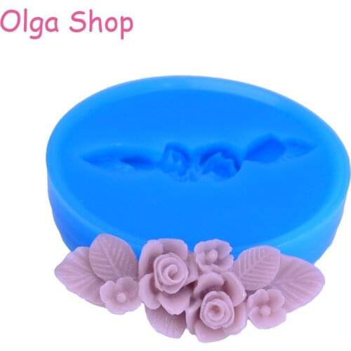 HYL009 48.8mm Flower Rose Silicone Push Mold - Cake Decoration, Fondant Craft, Cabochon, Polymer Clay, Gum Paste, Icing, Resin
