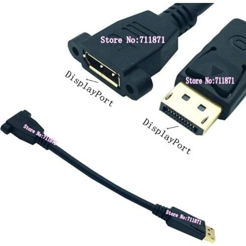 Screw Fixed Male Female DP Displayport extension Cord 30cm short Displayport DP Line Cable M F DP Displayport cable Line wire