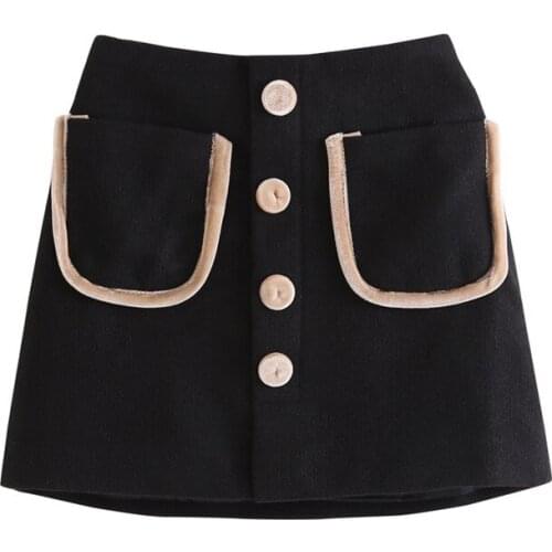 Baby Girl Tutu Skirts Autumn Winter New Baby Clothes 1 2 3 4 5 6 7 8 Yrs Toddler Girl Cute A-line Skirt Girls Button Thick Skirt