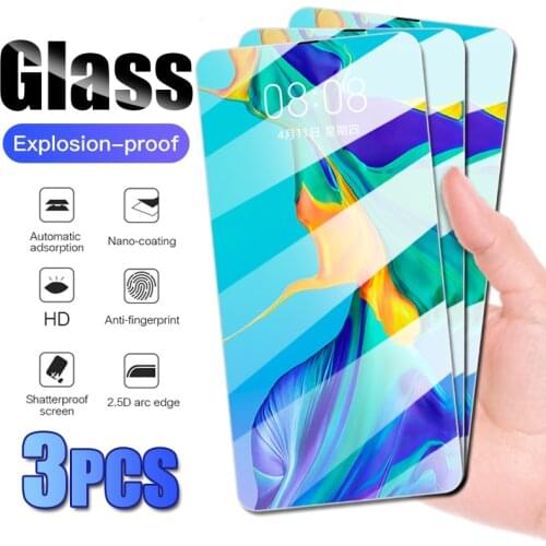 3Pcs Tempered Glass For Huawei P30 P20 Lite P40 Screen Protector Protective Glass For Huawei Honor 9x Pro 8x 10 Lite 20 30 30s