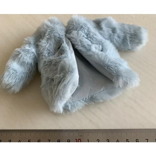 1/6 Scale Female Soldier Light Blue Plush Coat Short Fur Coat Model for 12" Doll