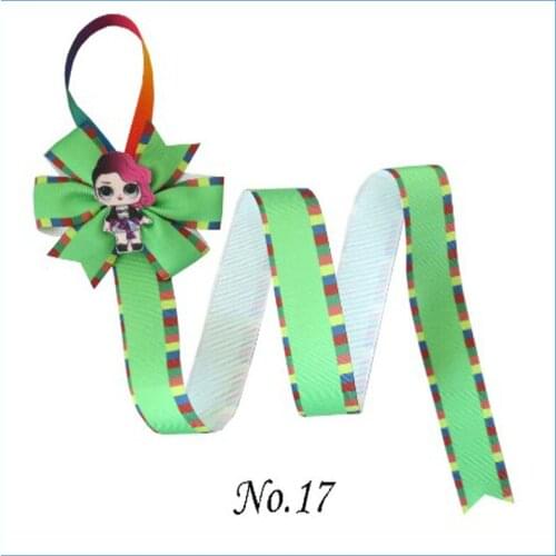 12 BLESSING 30 Inch Hair Clip Holder Rainbow Ribbon Bow Storage Organizer Joyful