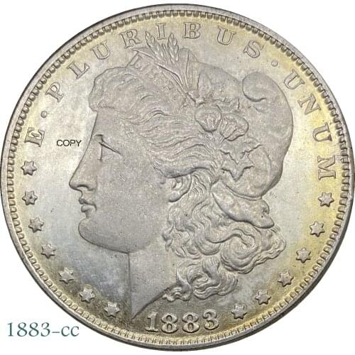 1883 CC United States Morgan One Dollar US Coin Cupronickel Plated Silver Morgan Silver Dollor Coin