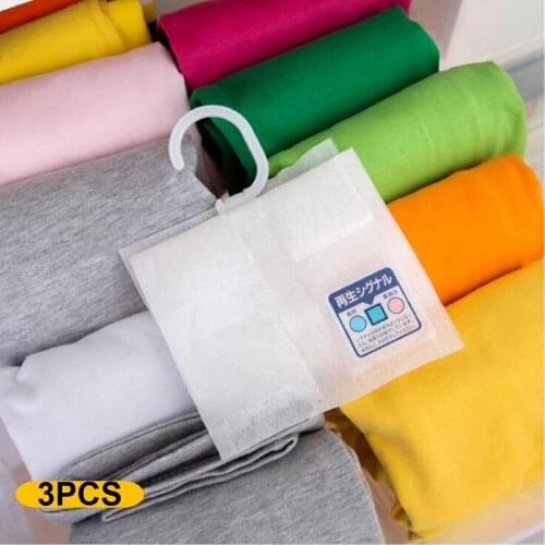 3PCS Hanging Moistureproof Adsorbent Bags Wardrobe Anti-mold Desiccant