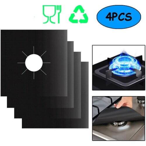 4pcs Gas Stove Protector Cover anti-fouling and oil-proof cleaning pad Stovetop Burner Protector Kitchen Accessories Mat Cooker