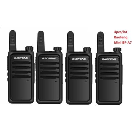 4PCS Portable Radio Baofeng mini Wiress Walkie talkie UHF Handheld Two Way Radio Communicator Transceiver Walkie-talkie рация