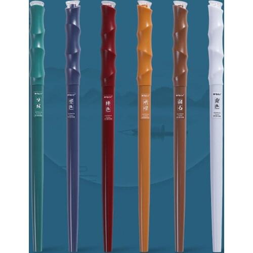 6 Per Pack Colour Kawaii Stationery School Office Writing Luxury Roller Ball Ballpoint Cute Funny Gel Pens Bullet Journal