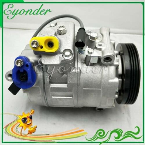Aircon AC A/C Air Conditioning Compressor Cooling Pump 7SEU17C PV4 for BMW 7-series E65 E66 E67 745d M67 64526950152 6950152