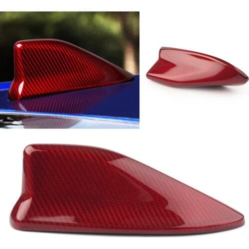 Carbon Fiber Auto Car Shark Fin Antenna Cover Cap Trim For Toyota 86 56 For Subaru BRZ Red/Black