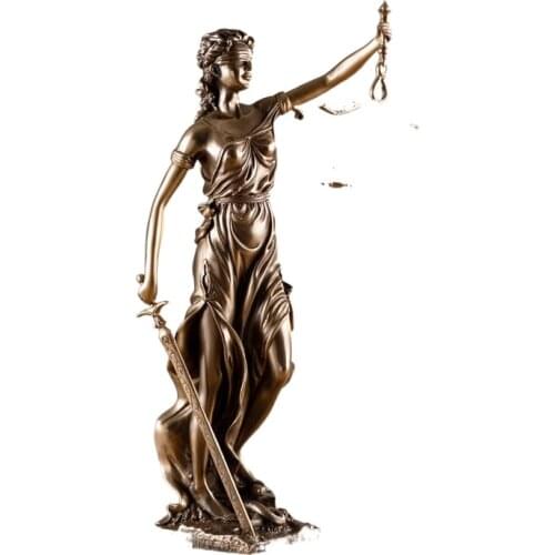 Bronze balance justice fairness and justice Themis goddess of justice sculpture statue office lawyer decoration