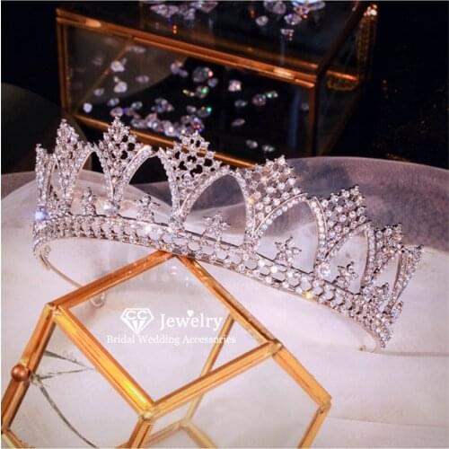 CC Hair Crown Hairbands Headbands Engagement Wedding Hair Accessories for Women Bridal Jewelry Headpiece Gift High Quality FO04