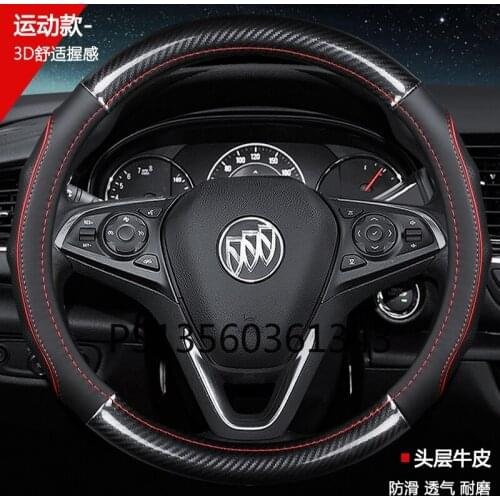 For Buick steering wheel cover Envision Excelle Verano ENCLAVE LaCrosse Excelle Regal GL Encore hand-stitched leather grip cover