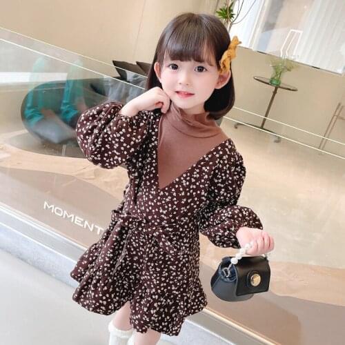 Girl Dress Kids Baby Gown 2021 Retro Spring Autumn Toddler Outwear Party Wedding Princess Tutu Dresses Cotton Children Clothing