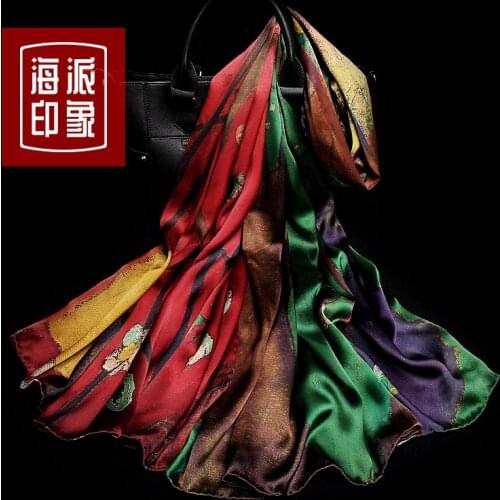 Shanghai impression long heavy silk towel silk scarf 100% mulberry silk in hangzhou silk gift blockbuster silk