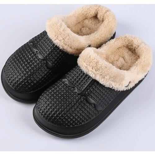 EVA Couple slippers house women Antiskid Waterproof Clogs Slippers Indoor outdoor Warm Cozy Plush Men Winter Slippers