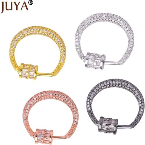 Juya Jewelry Making Fastener Screw Clasp Lock Hook Semicircular Spiral Clasps for DIY Luxury Jewellery Woman Necklace Bracelet