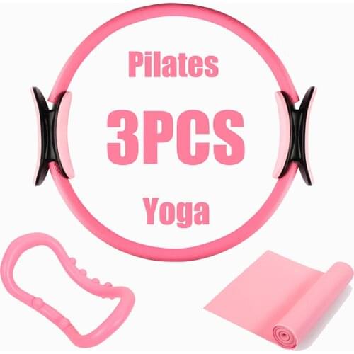3Pc Pilates Circle Yoga Ring Resistance Bands Exercise Equipment Workout Fitness Rubber Gym Bodybuilding for Home Training Sport