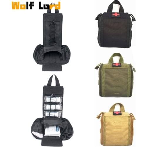 Compact Tactical EMT Pouch MOLLE Emergency Military Medical Utility Bag for First Aid Kits Outdoor Survival Hunting Medic Bag