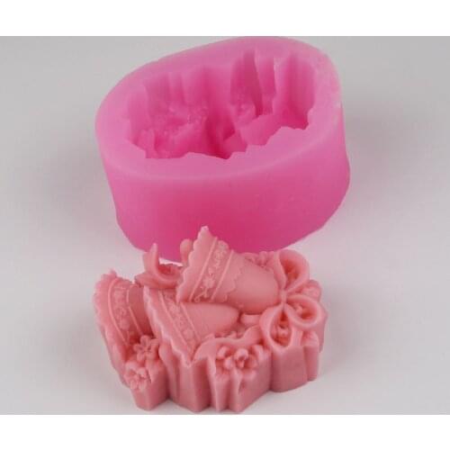 Craft Gift Soap Mold 3d Bell Making Handmade Silicone Soap Molds for Cake Chocolate