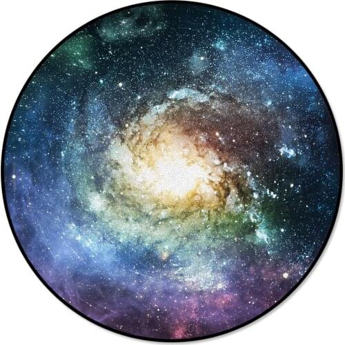 Creative Rugs for Children Rooms Cosmic Galaxy Pattern Round Carpet Rug Carpets for Home Living Room Bedroom