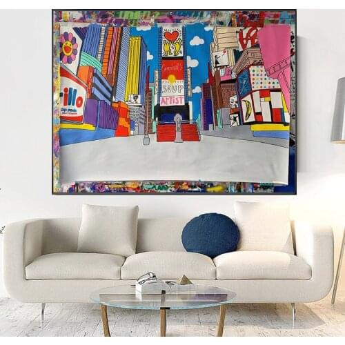 Minimalist Modern Abstract Colorful Street Canvas Painting Art Nordic Posters and Prints Wall Pictures for Living Room Decor